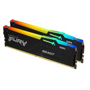 Kingston Fury Beast 32GB (2×16 GB Kit) DDR5 Desktop Memory, 6000MT/s Speed, CL36 DIMM C-Latency, Intel XMP 3.0 and AMD EXPO, Infrared Sync Technology, Overclocking Stability, Black | KF560C36BBEAK2-32 Kingston Fury Beast 32GB (2×16 GB Kit) DDR5 Desktop Memory, 6000MT/s Speed, CL36 DIMM C-Latency, Intel XMP 3.0 and AMD EXPO, Infrared Sync Technology, Overclocking Stability, Black | KF560C36BBEAK2-32