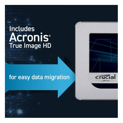 Crucial MX500 4TB 2.5" Internal SATA SSD, Up to 560 MB/s Sequential Read & Up to 510 MB/s Write Speed, Silicon Motion SM2258 Controller, Micron 3D TLC NAND Flash Technology | CT4000MX500SSD1