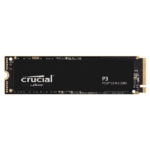 Crucial P3 500GB PCIe Internal SSD, M.2 2280 Form Factor, 3500 MB/s Sequential Read, 1900 MB/s Sequential Write, 110 Terabytes SSD Endurance, NVMe Interface, Black | CT500P3SSD8