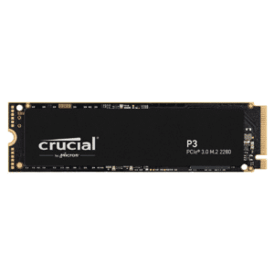 Crucial P3 500GB PCIe Internal SSD, M.2 2280 Form Factor, 3500 MB/s Sequential Read, 1900 MB/s Sequential Write, 110 Terabytes SSD Endurance, NVMe Interface, Black | CT500P3SSD8