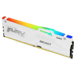 Kingston FURY Beast White RGB XMP 32GB 5200MT/s DDR5 CL40 DIMM Desktop Gaming Memory Kit of 2 - KF552C40BWAK2-32