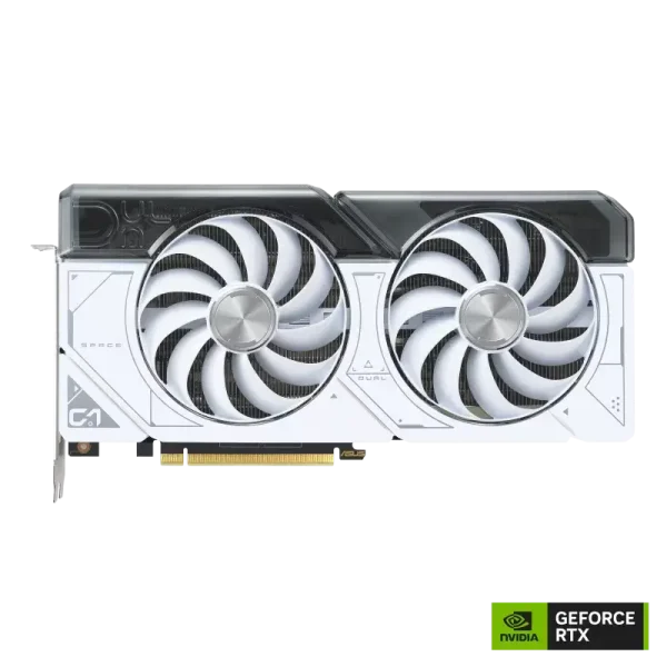 ASUS Dual GeForce RTX™ 4070 SUPER White OC Edition 12GB GDDR6X with two powerful Axial-tech fans and a 2.56-slot design for broad compatibility - Image 4