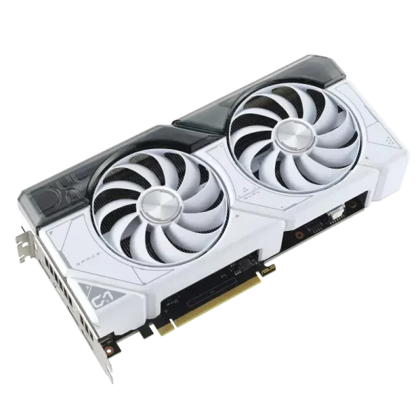 ASUS Dual GeForce RTX™ 4070 SUPER White OC Edition 12GB GDDR6X with two powerful Axial-tech fans and a 2.56-slot design for broad compatibility - Image 2