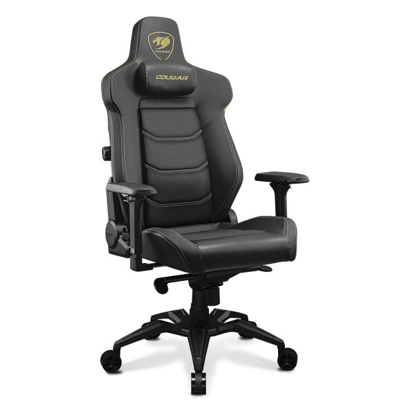 COUGAR ARMOR EVO ROYAL 4-way Lumbar Support Gaming Chair, Breathable Premium PVC Leather, Full Steel Frame, 4D Adjustable Armrest, Class 4 Gas Lift Cylinder, Extra-Size Wheels, Black | 3MEVOGLB.0001 - Image 3