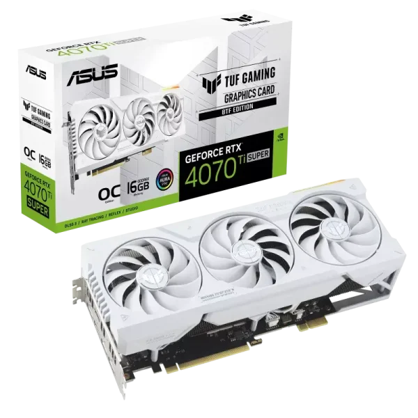 ASUS TUF Gaming GeForce RTX™ 4070 Ti SUPER BTF White OC Edition 16GB GDDR6X