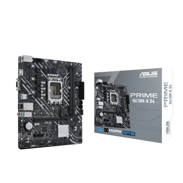 Asus Prime H610M-K D4 LGA 1700 DDR4 Micro ATX Motherboard | 90MB1A10-M0EAY0