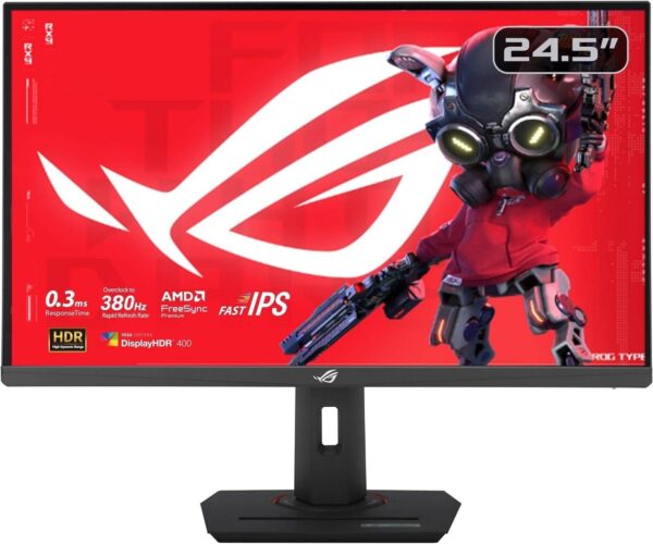 ASUS ROG Strix XG259QNS eSports Gaming Monitor, 25" IPS Display, FHD Resolution, 380Hz Refresh Rate, 0.3ms (min.) Response Time, AMD FreeSync Premium, 16.7m Color Support, Black | XG259QNS