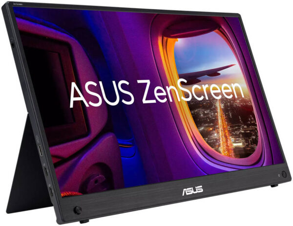 Asus ZenScreen MB16AHG Portable Monitor, 16" FHD IPS Display, 144Hz Refresh Rate, 3ms (GtG) Response Time, AMD FreeSync Premium Technology, 16.7M Display Colors, Black | 90LM08U0-B01170