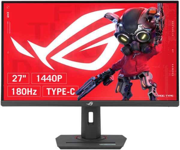 ASUS ROG Strix XG27ACS USB Type-C Gaming Monitor, 27" WQHD Fast IPS Display, 180Hz Refresh Rate, 1ms (GtG) Response Time, NVIDIA G-Sync & AMD FreeSync Technology, Black | 90LM09Q0-B01170