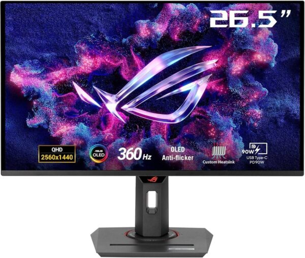 ASUS ROG Strix OLED XG27AQDMG Gaming Monitor, 27" QHD WOLED Display, 240Hz Refresh Rate, 0.03ms (GtG) Response Time, FreeSync Premium & G-SYNC Compatible, Black | 90LM0AH0-B01A70