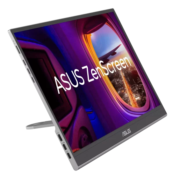 ASUS ZenScreen OLED MQ16AHE portable monitor – 16 inch (15.6 inch viewable) FHD (1920 x 1080), OLED, 100% DCI-P3, 1 ms Response Time, HDR-10, USB Type-C, Mini HDMI , Proximity Sensor, 360° kickstand, Flicker Free, Low Blue Light - Image 4