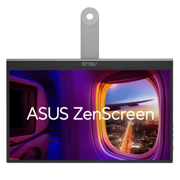 ASUS ZenScreen OLED MQ16AHE portable monitor – 16 inch (15.6 inch viewable) FHD (1920 x 1080), OLED, 100% DCI-P3, 1 ms Response Time, HDR-10, USB Type-C, Mini HDMI , Proximity Sensor, 360° kickstand, Flicker Free, Low Blue Light