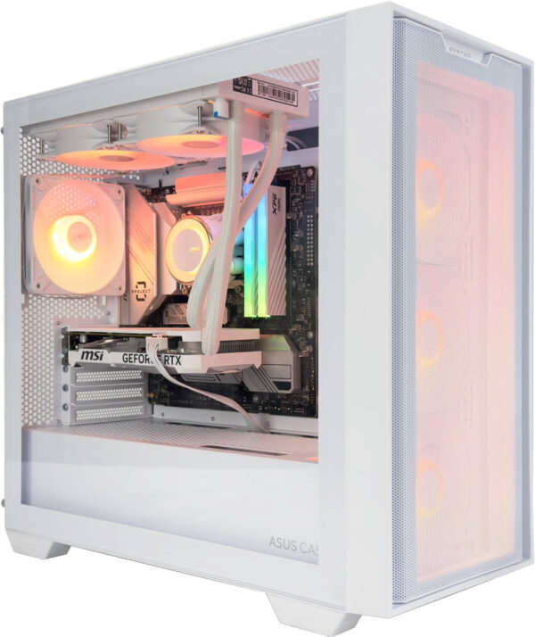 Snowstorm Gaming PC - Intel Core i7-12700K 12 Cores 20 Threads, NVIDIA RTX 4060 8GB, 16GB DDR5 RAM 5600MHz, 1TB SSD Gen 4, 650W 80 PLUS PSU, 240mm Liquid CPU Cooler, Wi-Fi + BT