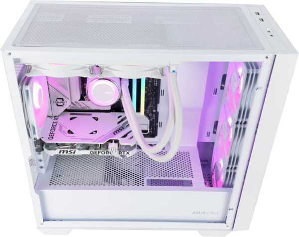 Snowstorm Gaming PC - Intel Core i7-12700K 12 Cores 20 Threads, NVIDIA RTX 4060 8GB, 16GB DDR5 RAM 5600MHz, 1TB SSD Gen 4, 650W 80 PLUS PSU, 240mm Liquid CPU Cooler, Wi-Fi + BT - Image 5