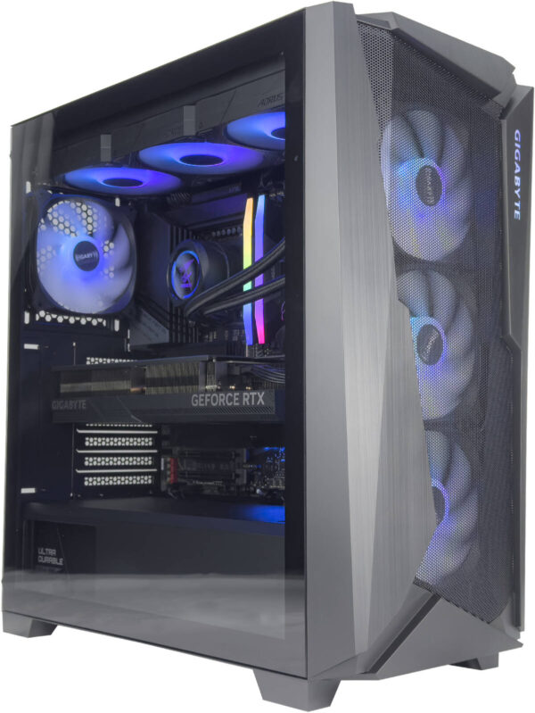 Gigabyte Gladiator Gaming PC - Intel Core i7-14700KF 20 Cores 28 Threads, NVIDIA RTX 4060 Ti 8GB, 32GB DDR5 RAM 6000MHz, 1TB SSD Gen 4, 650W PSU, 360mm Liquid Cooler, Wi-Fi + BT - Image 2