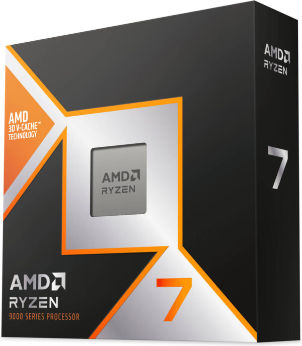 AMD Ryzen 7 9800X3D AM5 Desktop Processor, 8 Cores & 16 Threads, Up to 5.2 GHz Max Boost Clock, Integrated AMD Radeon Graphics, 192GB Max Memory, Dual Channel, 96MB L3 Cache | 100-100001084WOF