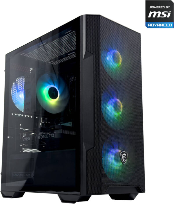 MSI Advanced Gaming PC - AMD Ryzen 7 8700F 8 Cores 16 Threads, NVIDIA RTX 4060 8GB, 32GB DDR5 RAM 6000MHz, 1TB SSD Gen 4, 650W 80 PLUS PSU, 120mm Tower Cooler, Wi-Fi + BT - Image 2