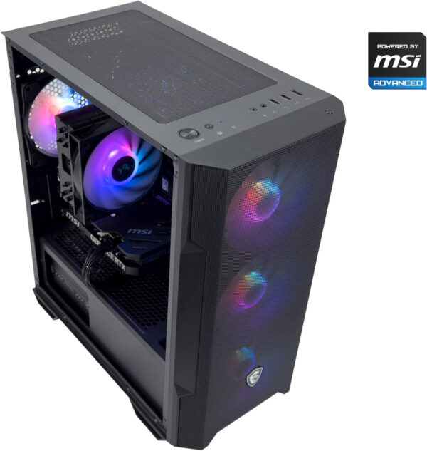 MSI Advanced Gaming PC - AMD Ryzen 7 8700F 8 Cores 16 Threads, NVIDIA RTX 4060 8GB, 32GB DDR5 RAM 6000MHz, 1TB SSD Gen 4, 650W 80 PLUS PSU, 120mm Tower Cooler, Wi-Fi + BT - Image 3