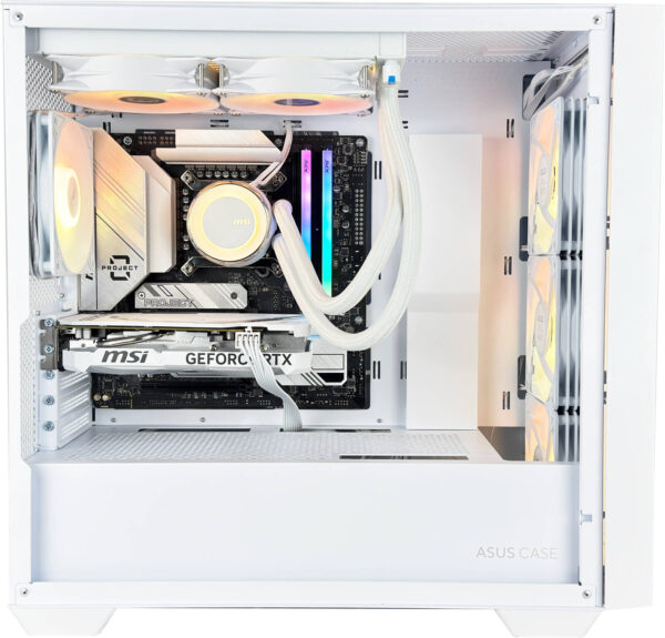 Snowstorm Gaming PC - Intel Core i7-12700K 12 Cores 20 Threads, NVIDIA RTX 4060 8GB, 16GB DDR5 RAM 5600MHz, 1TB SSD Gen 4, 650W 80 PLUS PSU, 240mm Liquid CPU Cooler, Wi-Fi + BT - Image 4