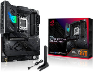 ASUS ROG STRIX X870-F Gaming WiFi ATX Motherboard - AMD AM5 DDR5 with WiFi 7, AI Overclocking & PCIe 5.0