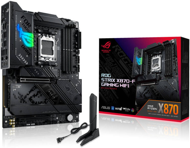 ASUS ROG STRIX X870-F Gaming WiFi ATX Motherboard - AMD AM5 DDR5 with WiFi 7, AI Overclocking & PCIe 5.0
