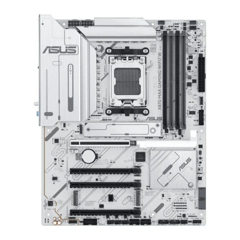 ASUS X870 MAX GAMING WIFI7 W White ATX Motherboard - AMD AM5 DDR5 with WiFi 7, AI Advisor & PCIe 5.0