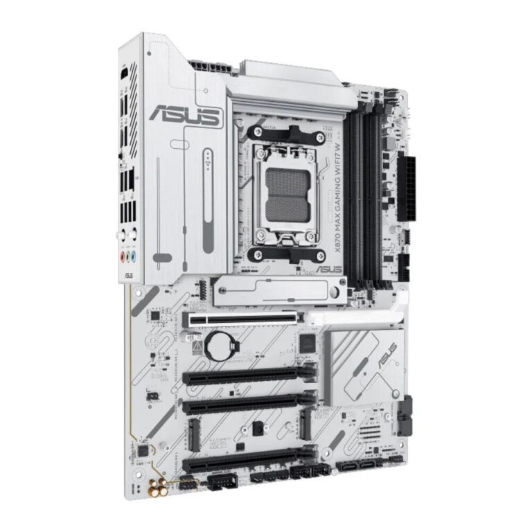 ASUS X870 MAX GAMING WIFI7 W White ATX Motherboard - AMD AM5 DDR5 with WiFi 7, AI Advisor & PCIe 5.0