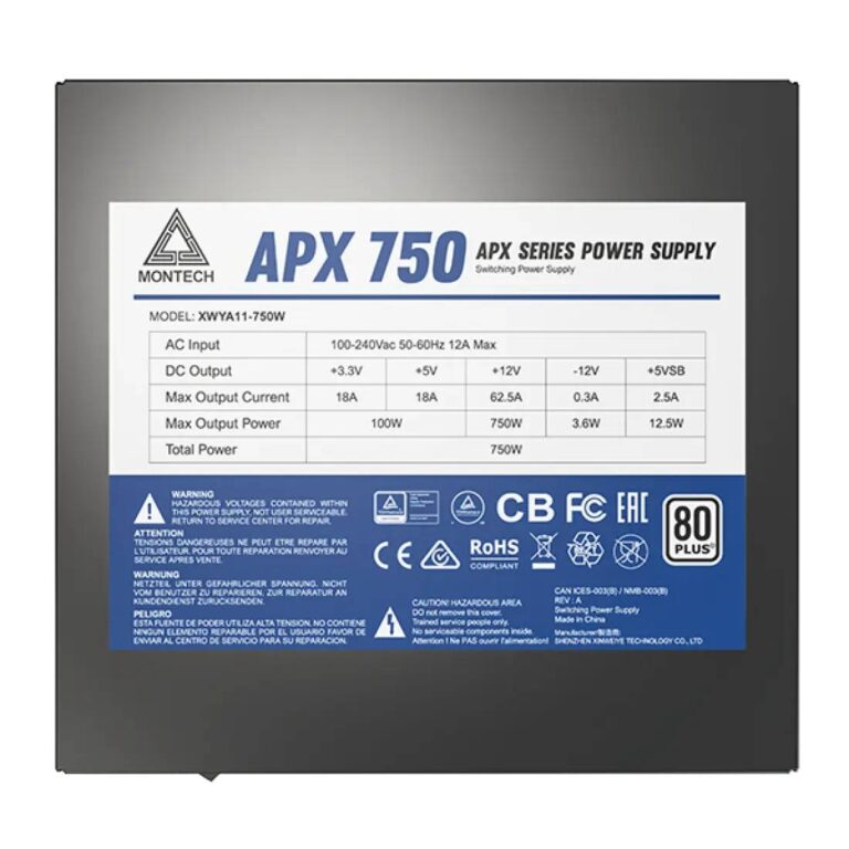 MONTECH APX 750W Power Supply - Image 4
