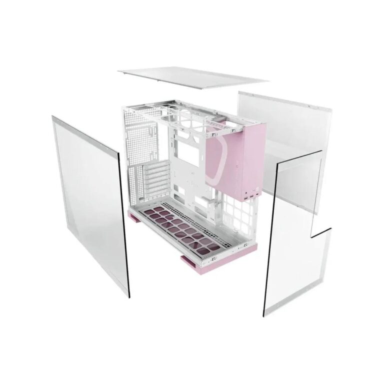 GEOMETRIC FUTURE M5 MID TOWER WHITE/PINK CASE GEO-M5F-WPK Image-3