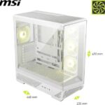 MSI PANO 130R PZ White Mid-Tower Gaming Case image-1