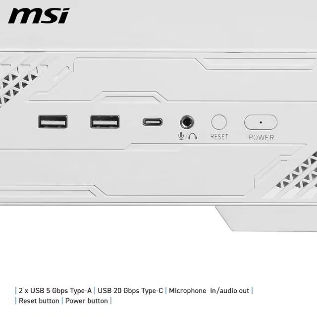 MSI PANO 130R PZ White Mid-Tower Gaming Case image-3
