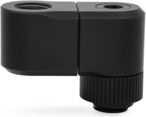 EKWB EK-Quantum Torque Double Rotary Offset 28mm Offset Adapter Fitting With Two Separate Joints