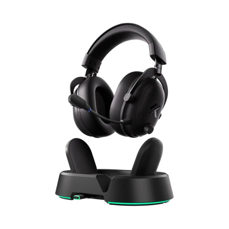 MCHOSE HW-V9-14 STEEL BLACK TURBO WIRELESS GAMING HEADSET Image-1